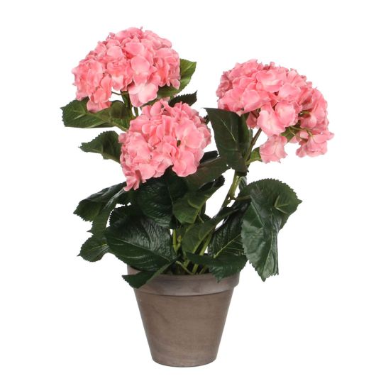 Pink Artificial Hydrangea in pot
