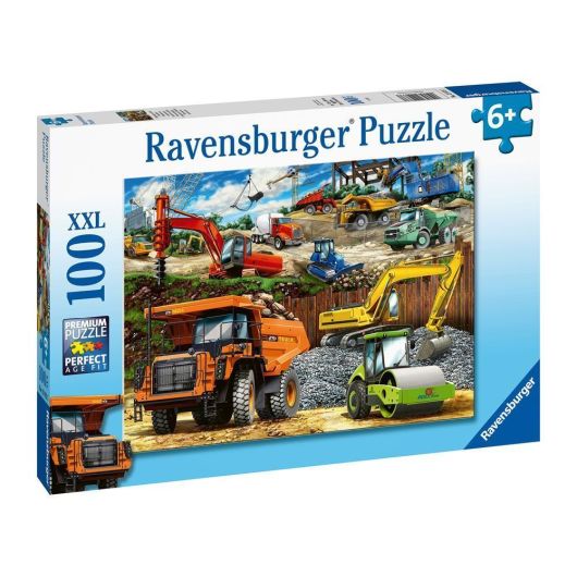 Construction Vehicles Jigsaw Puzzle - 100 XXL Pieces