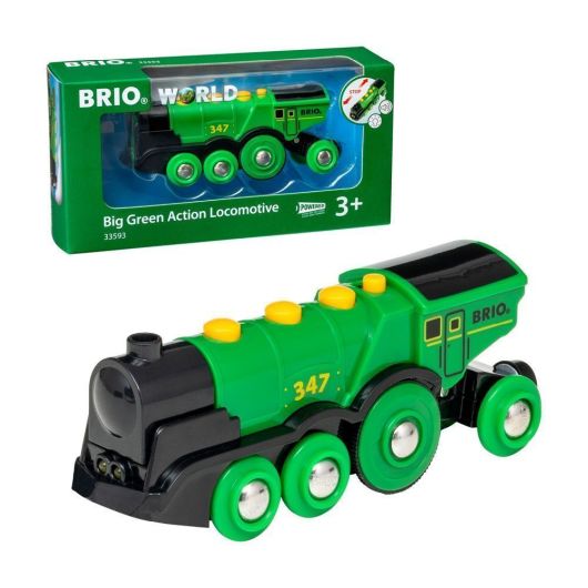 Brio Big Green Action Battery Powered Locomotive