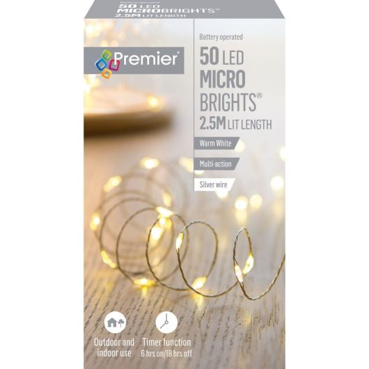 Premier Microbrights 50 LEDs 2.5m - Warm White