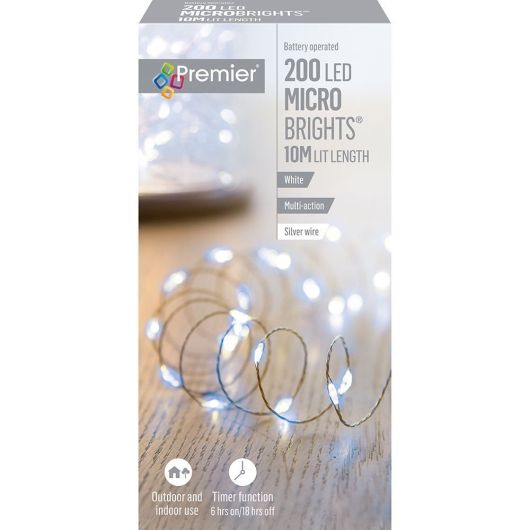 Premier Microbrights 200 LEDs 10m - White