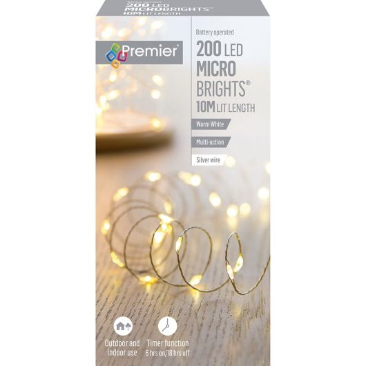 Premier Microbrights 200 LEDs 10m - Warm White