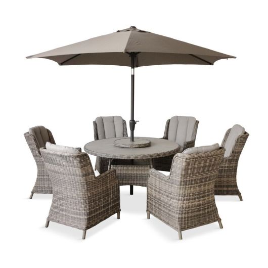 Fern Living Everley Deluxe 6 Seat with Parasol