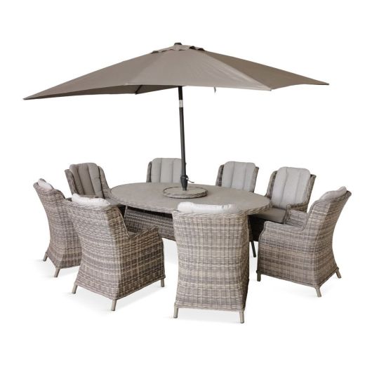 Fern Living Everley Deluxe 8 Seat with Parasol