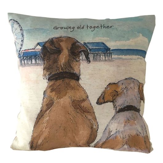 The Little Dog Laughed Cushion - Growing Old Together