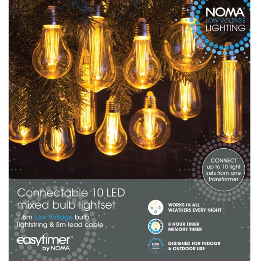Noma 10 LED Connectable Outdoor Lights Edison - White