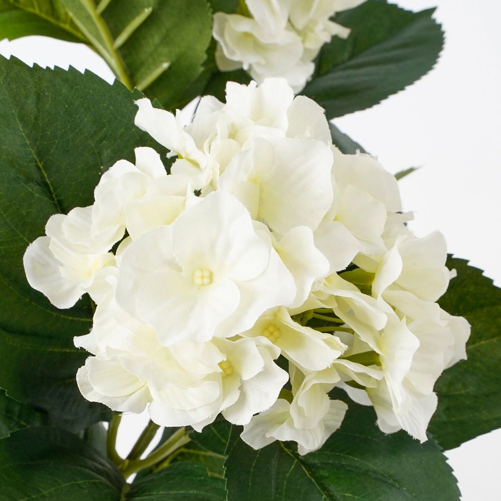 White Artificial Hydrangea in pot