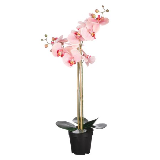 Peach Orchid Artificial Houseplant in pot