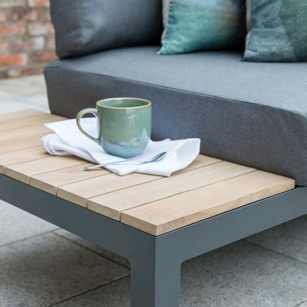 Kettler Grey Elba Low Lounge Corner Set With Coffee Table