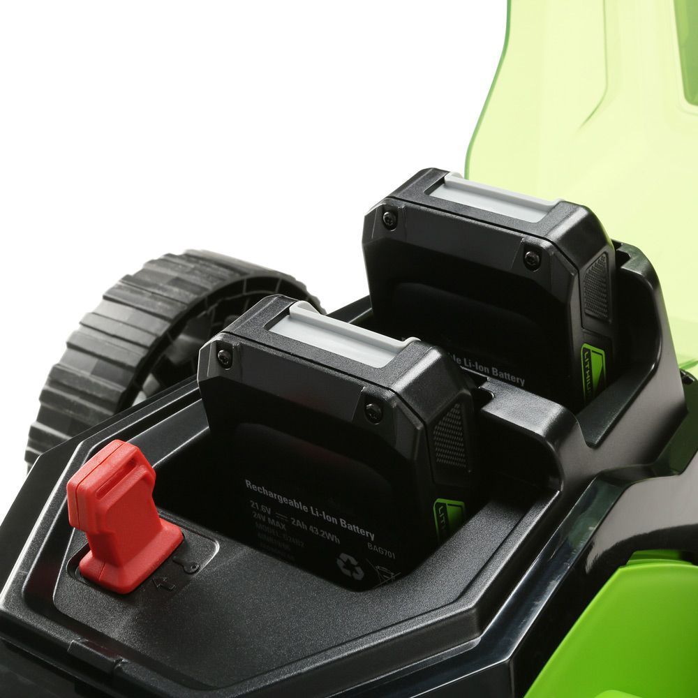 Greenworks 48V 41cm Cordless Lawnmower & 2x 2Ah Batteries