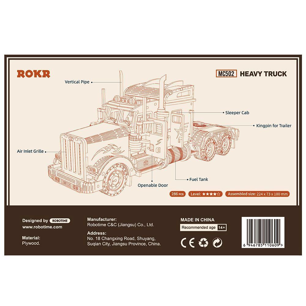 Robotime DIY Model Heavy Truck