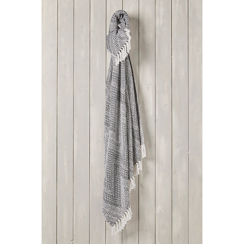 Walton & Co. Recycled Cotton Throw Charcoal